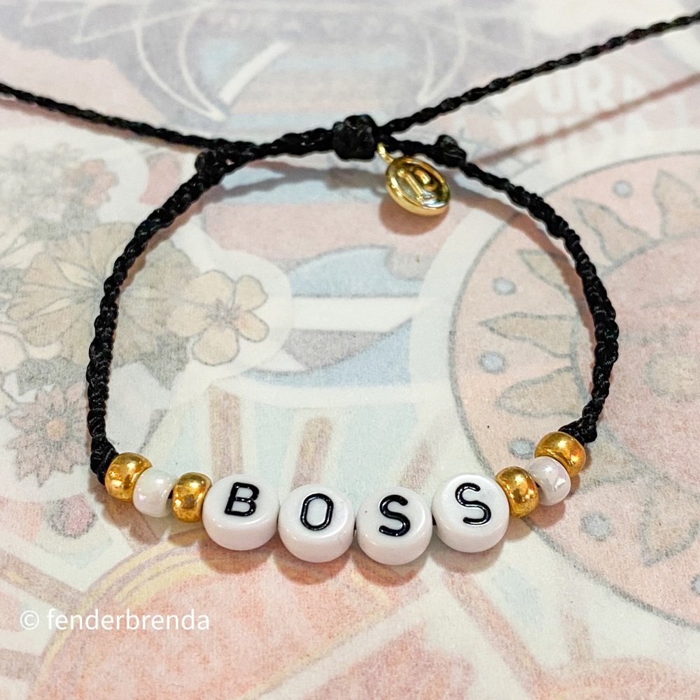 Pura Vida BOSS alphabet bead bracelet